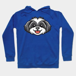 shih tzu dog cartoon cute illustration Hoodie